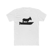 Load image into Gallery viewer, Motorboating Ass Classic Ass Tee, men&#39;s shirt, unisex, donkey boat logo, white with black logo
