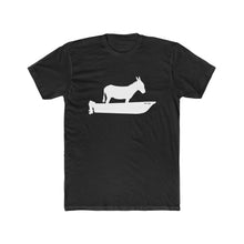 Load image into Gallery viewer, Motorboating Ass Classic Ass Tee, men&#39;s shirt, unisex, donkey boat logo, black with white logo
