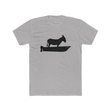 Load image into Gallery viewer, Motorboating Ass Classic Ass Tee, men&#39;s shirt, unisex, donkey boat logo, gray with black logo
