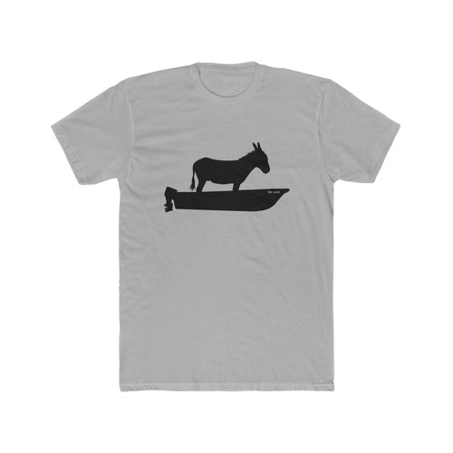 Motorboating Ass Classic Ass Tee, men's shirt, unisex, donkey boat logo, gray with black logo